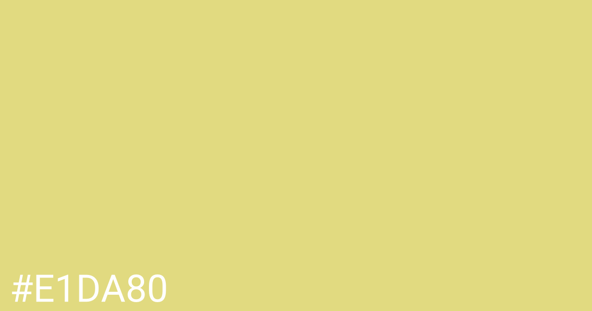 Hex color #e1da80 graphic