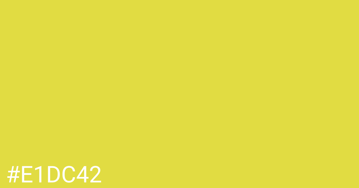 Hex color #e1dc42 graphic