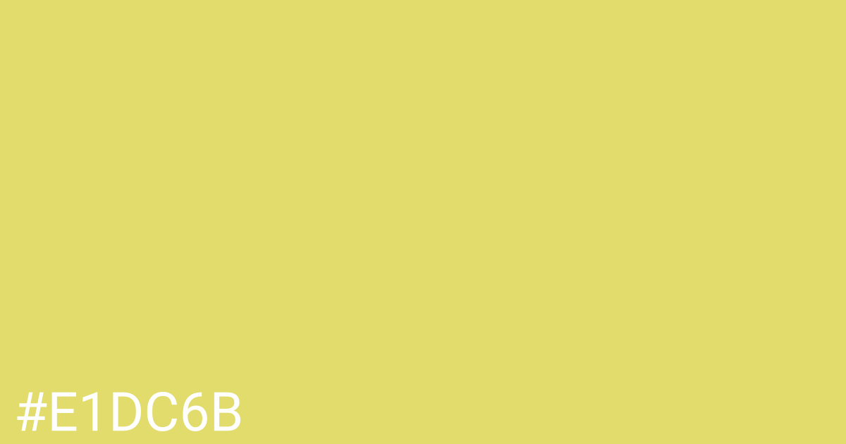 Hex color #e1dc6b graphic