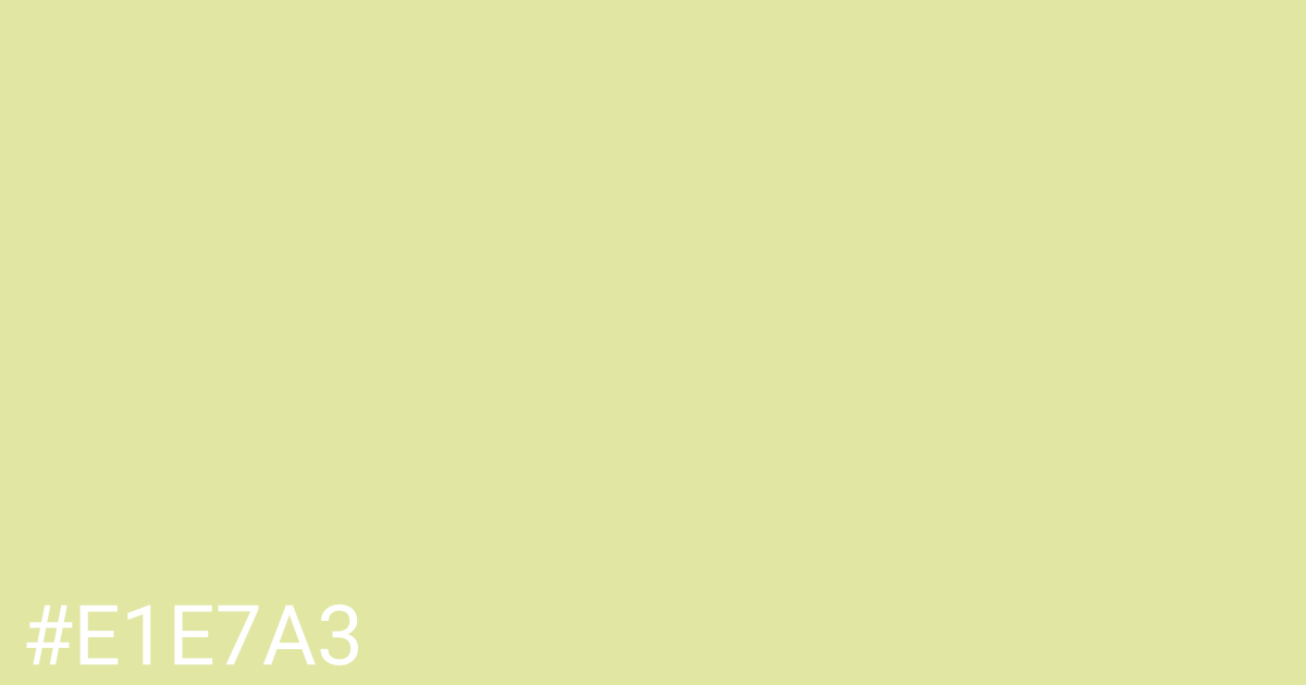 Hex color #e1e7a3 graphic