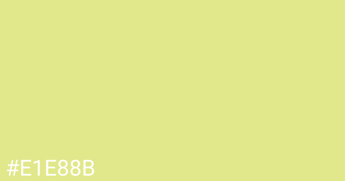 Hex color #e1e88b graphic