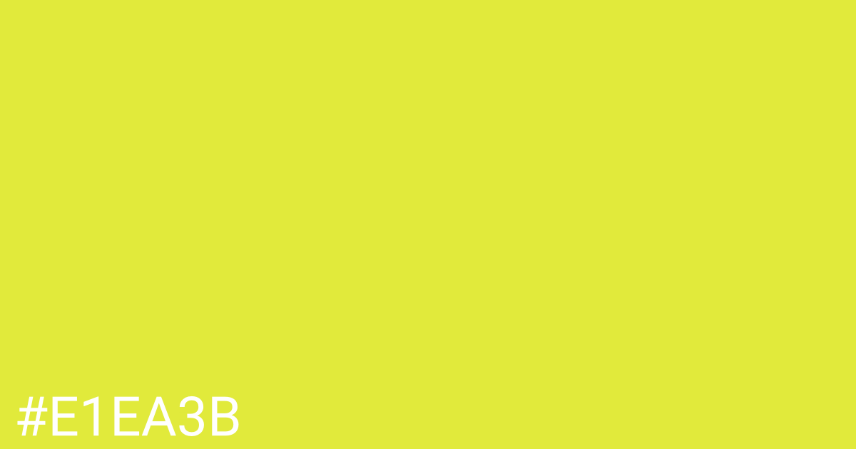 Hex color #e1ea3b graphic