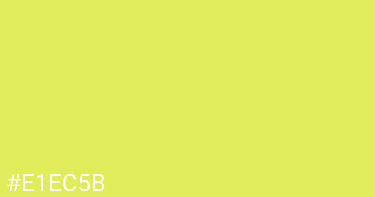 Hex color #e1ec5b graphic