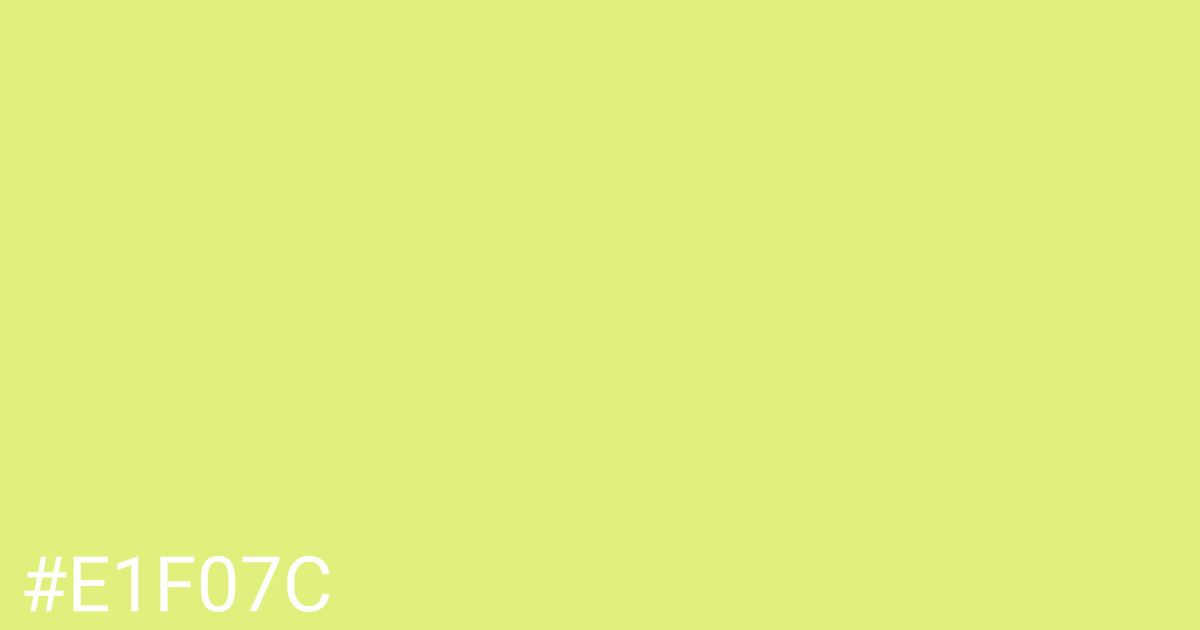 Hex color #e1f07c graphic