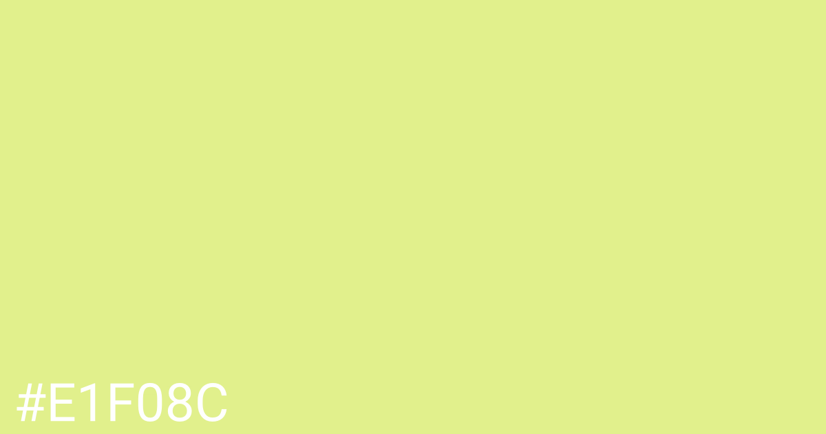 Hex color #e1f08c graphic