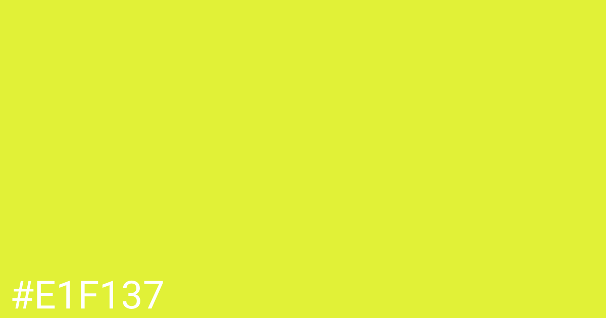 Hex color #e1f137 graphic