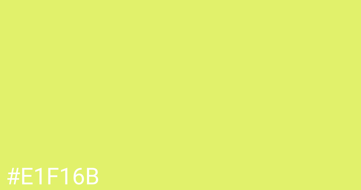 Hex color #e1f16b graphic