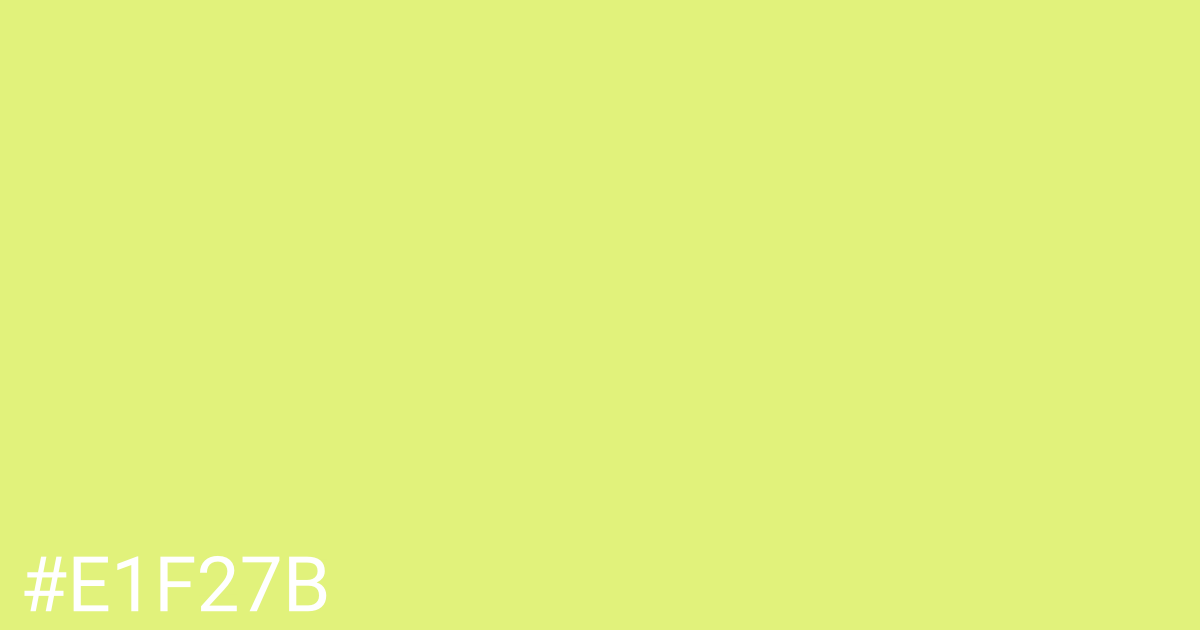 Hex color #e1f27b graphic