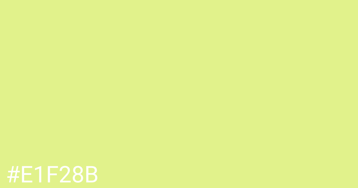 Hex color #e1f28b graphic