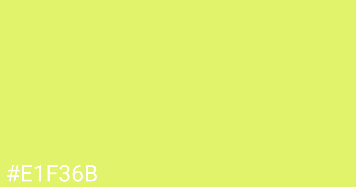 Hex color #e1f36b graphic