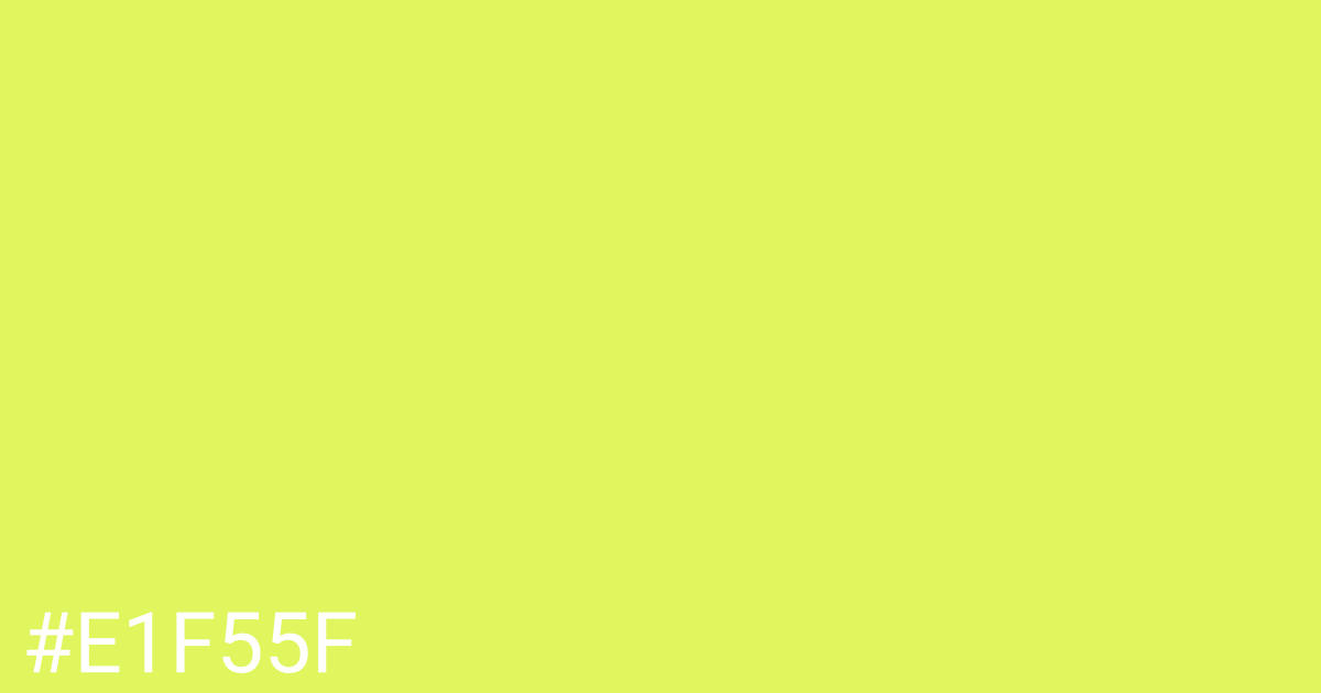 Hex color #e1f55f graphic