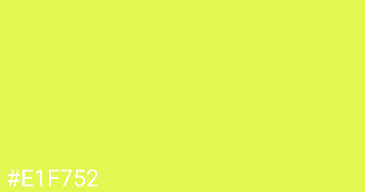 Hex color #e1f752 graphic