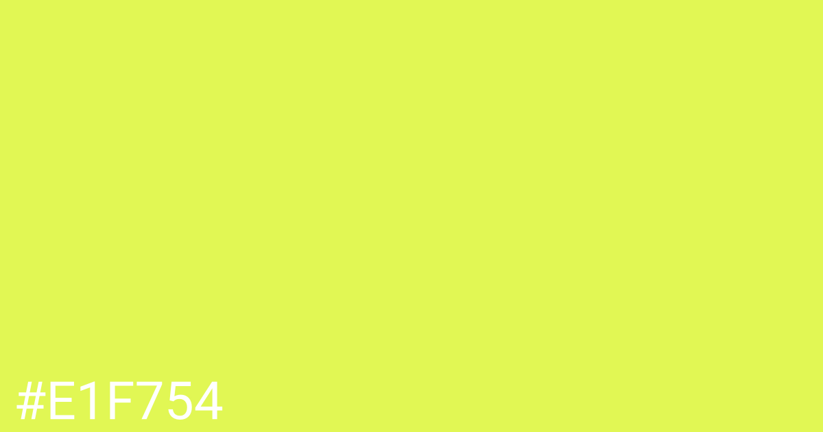 Hex color #e1f754 graphic