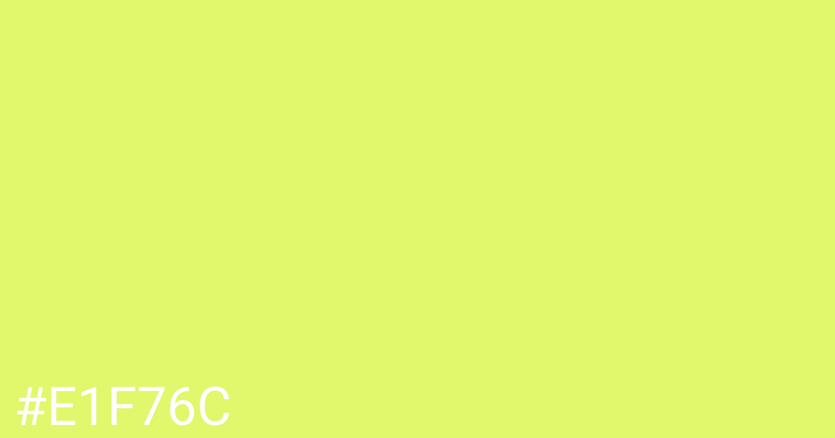 Hex color #e1f76c graphic