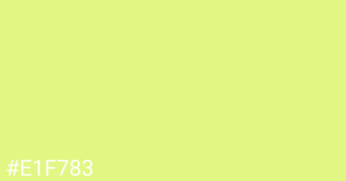 Hex color #e1f783 graphic