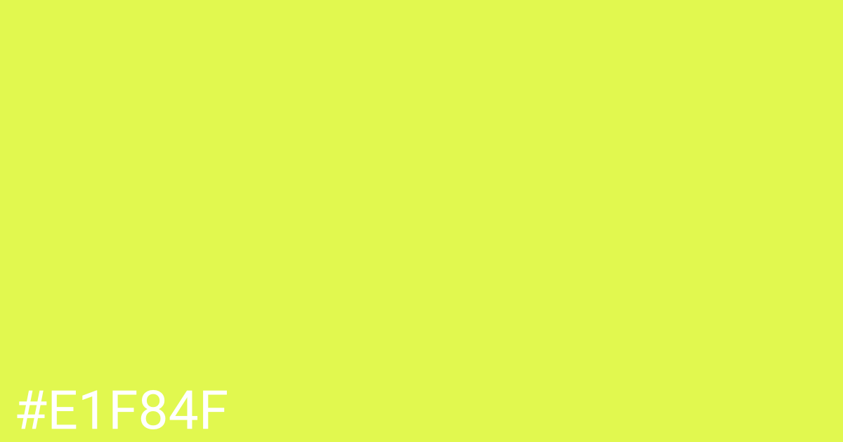 Hex color #e1f84f graphic