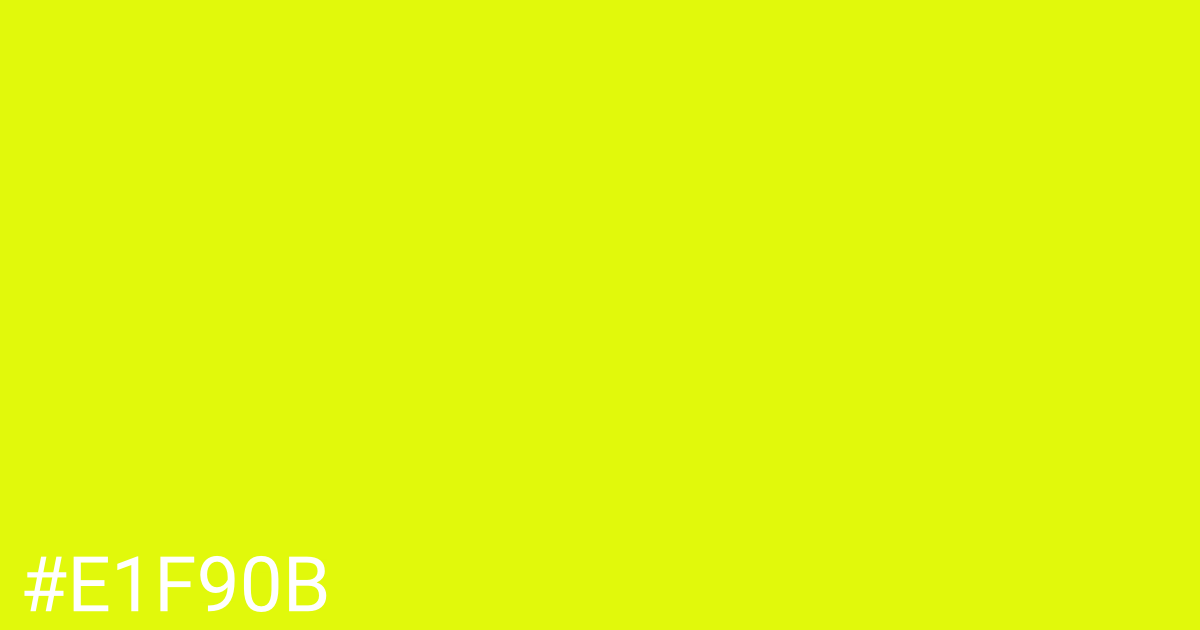 Hex color #e1f90b graphic