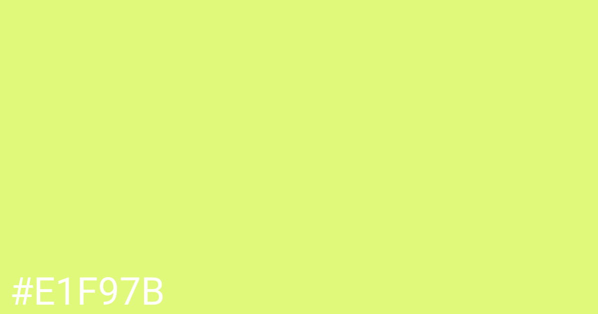 Hex color #e1f97b graphic