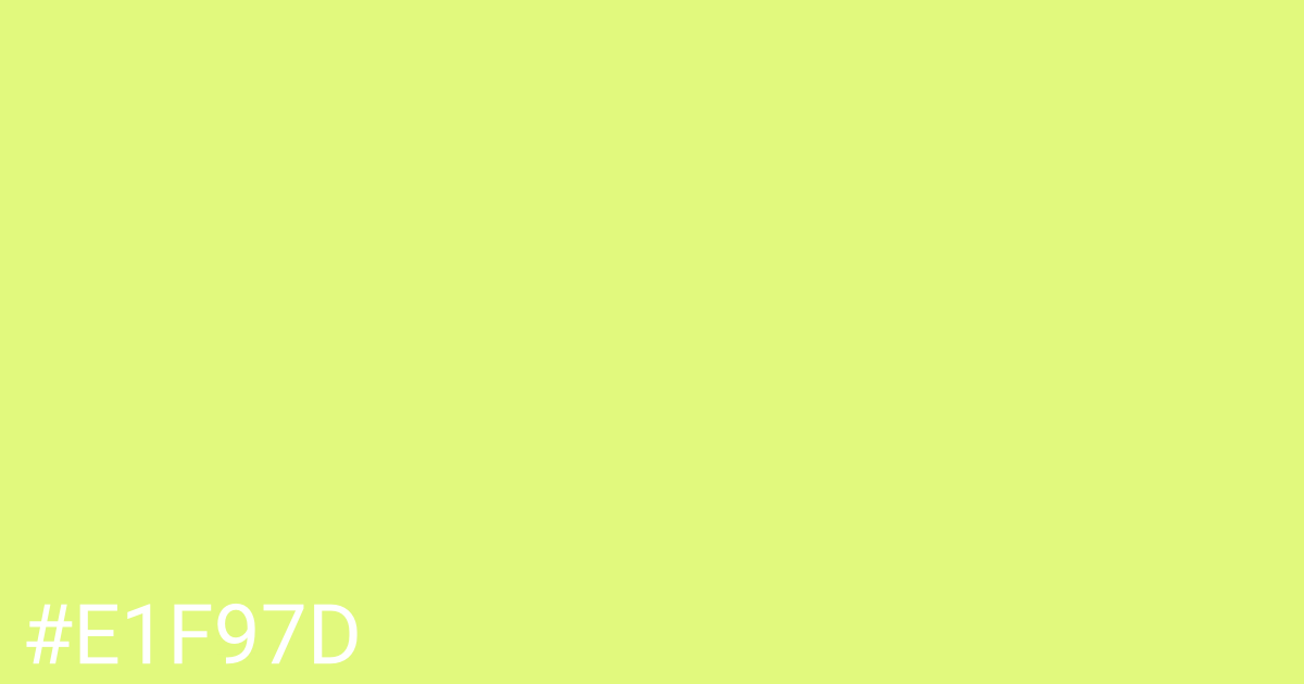 Hex color #e1f97d graphic