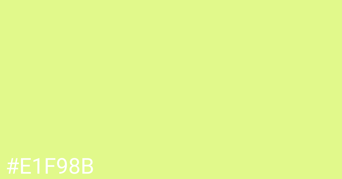 Hex color #e1f98b graphic