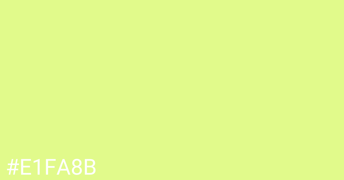 Hex color #e1fa8b graphic