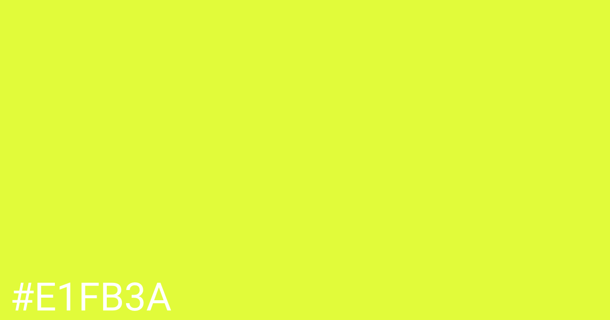 Hex color #e1fb3a graphic