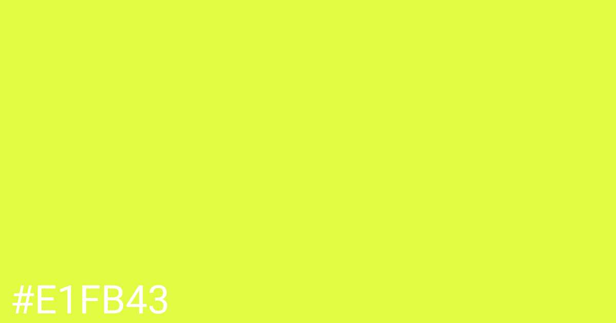 Hex color #e1fb43 graphic