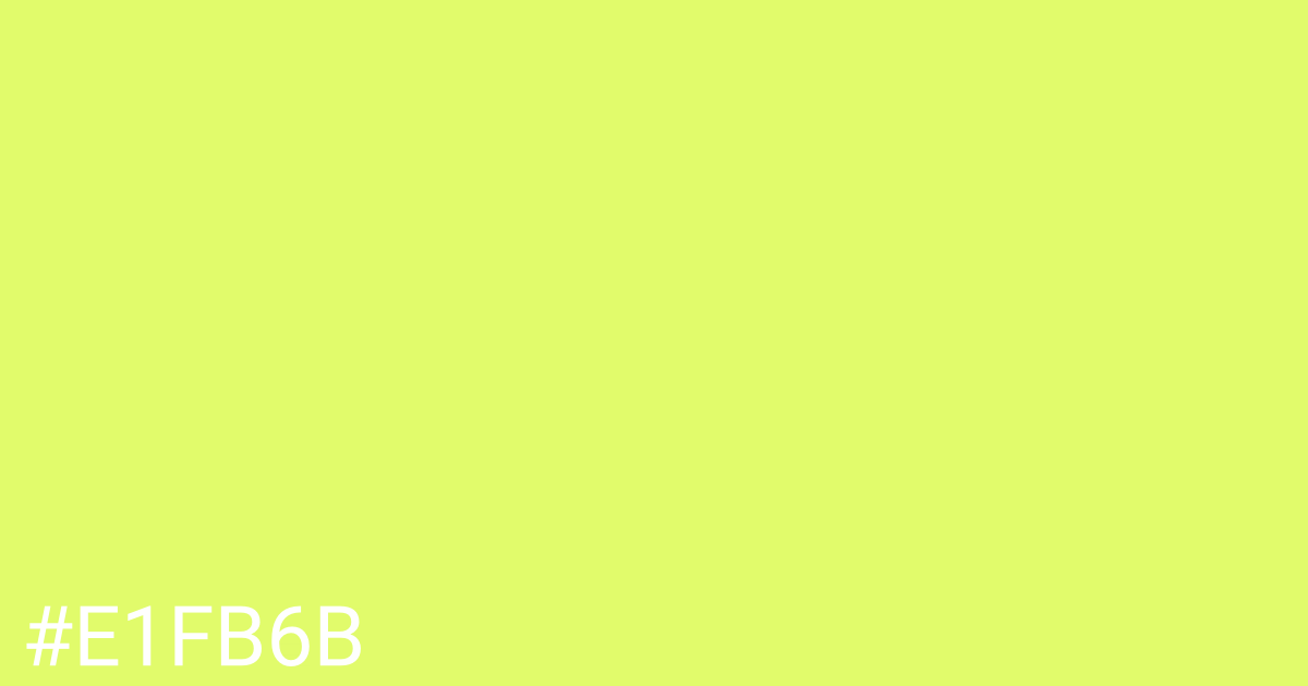 Hex color #e1fb6b graphic