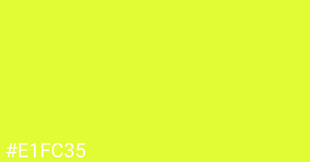 Hex color #e1fc35 graphic