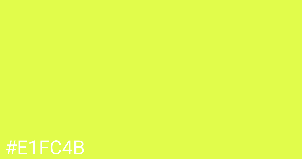 Hex color #e1fc4b graphic