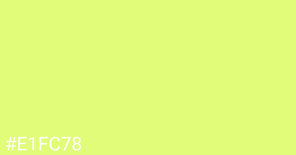 Hex color #e1fc78 graphic