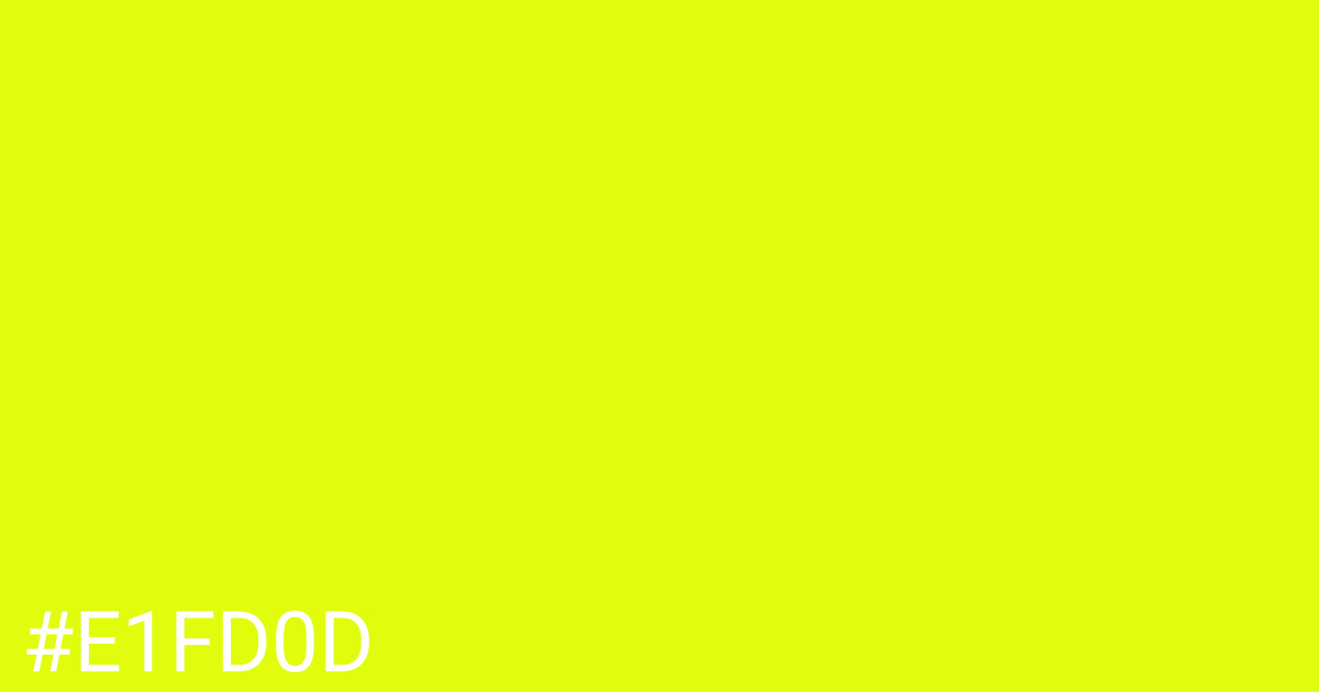 Hex color #e1fd0d graphic