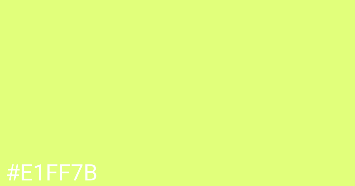 Hex color #e1ff7b graphic