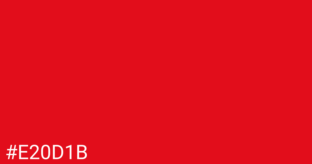 Hex color #e20d1b graphic