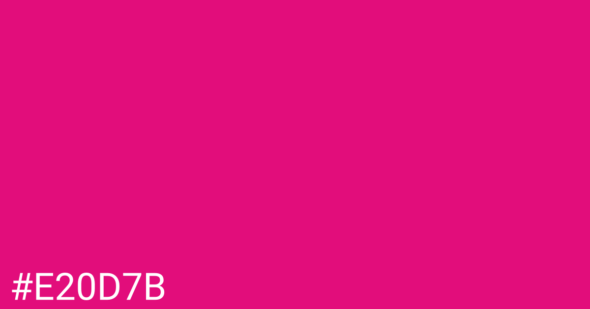 Hex color #e20d7b graphic