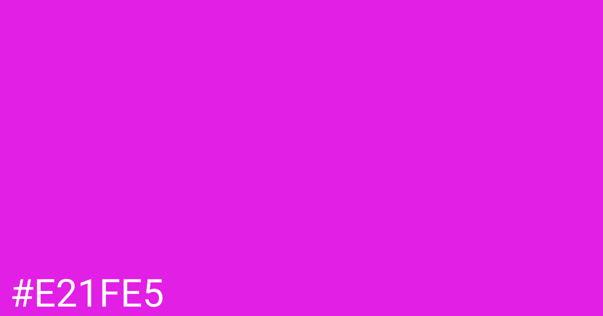 Hex color #e21fe5 graphic