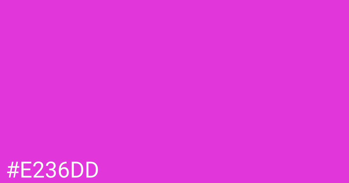 Hex color #e236dd graphic