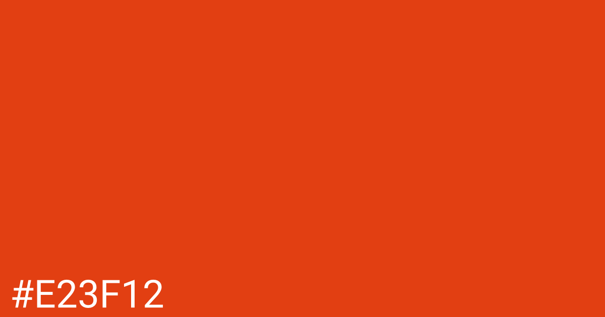 Hex color #e23f12 graphic