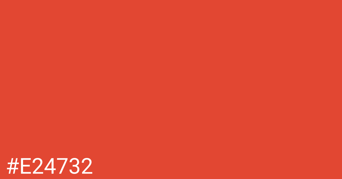Hex color #e24732 graphic
