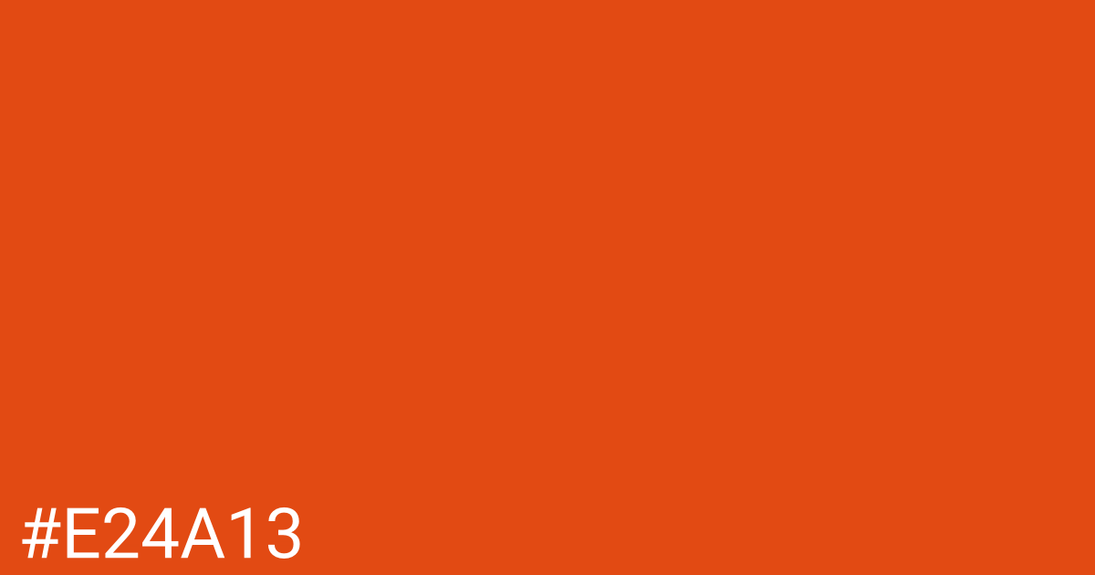 Hex color #e24a13 graphic