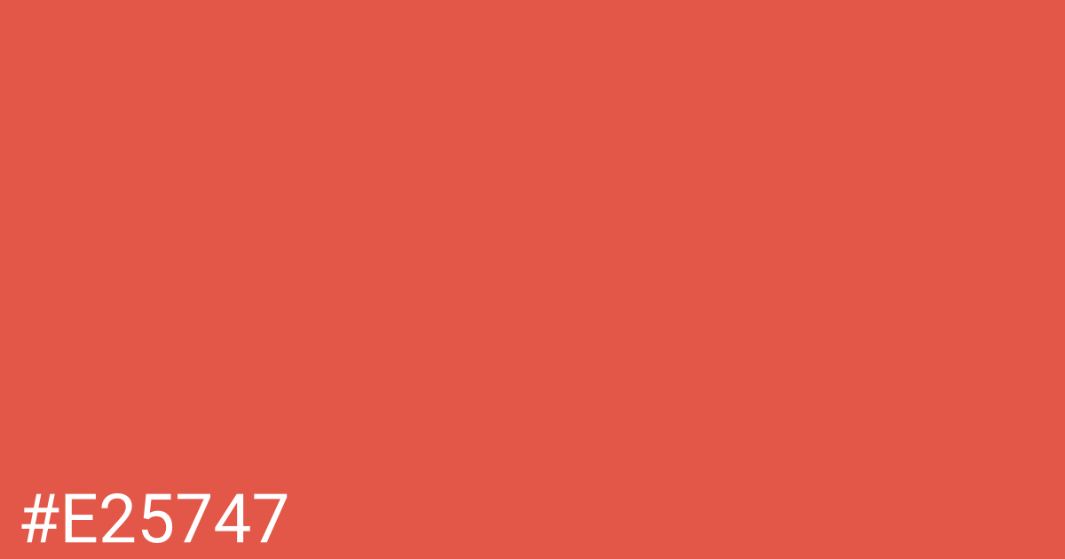 Hex color #e25747 graphic