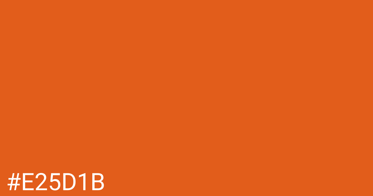 Hex color #e25d1b graphic