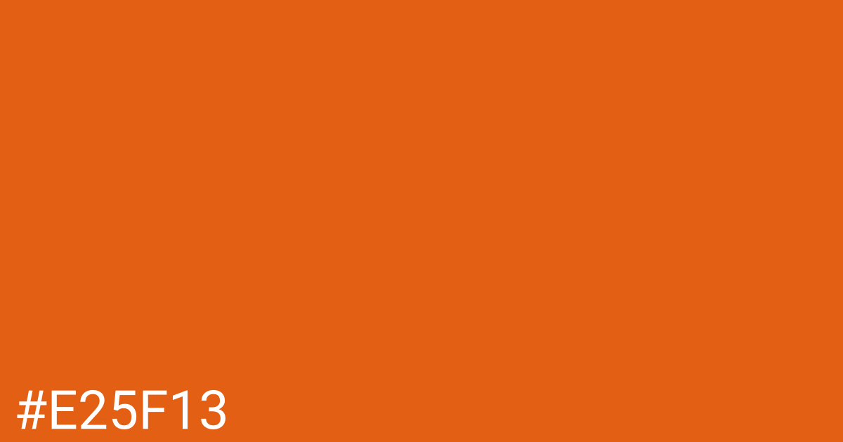 Hex color #e25f13 graphic