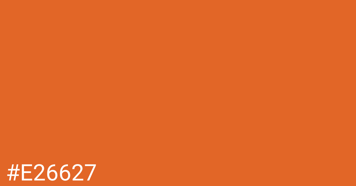 Hex color #e26627 graphic