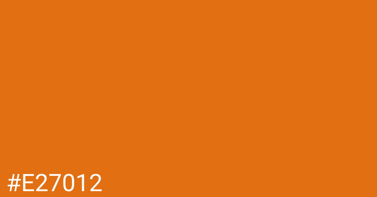 Hex color #e27012 graphic