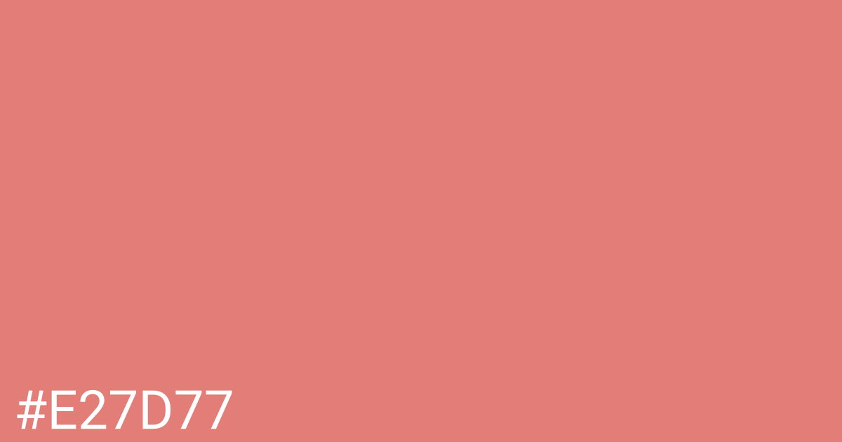 Hex color #e27d77 graphic