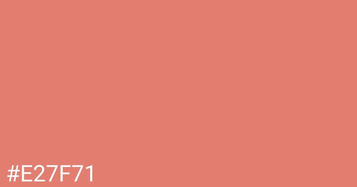 Hex color #e27f71 graphic