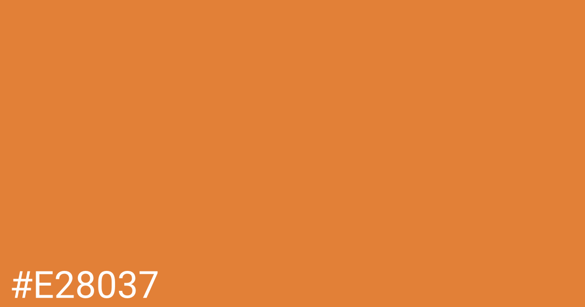 Hex color #e28037 graphic