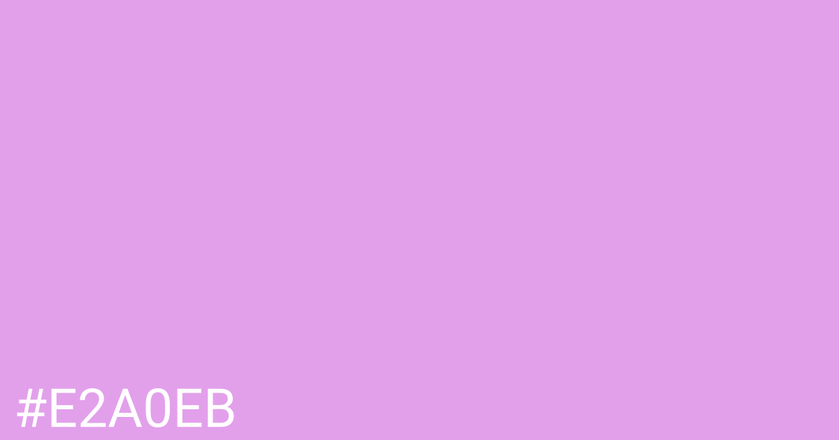 Hex color #e2a0eb graphic