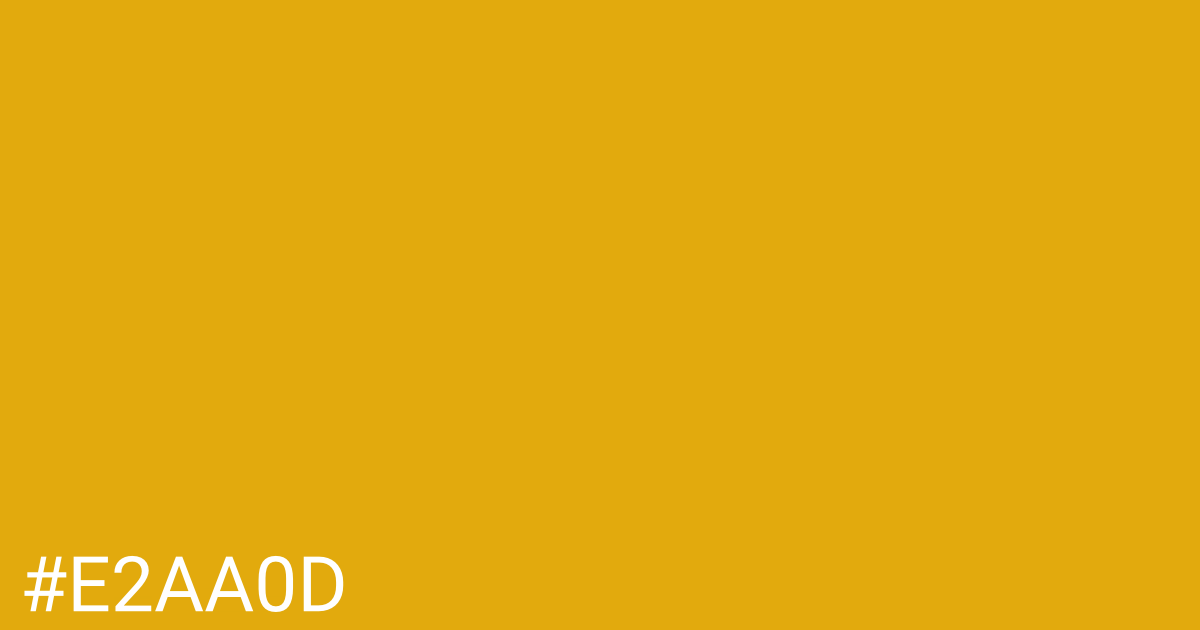 Hex color #e2aa0d graphic